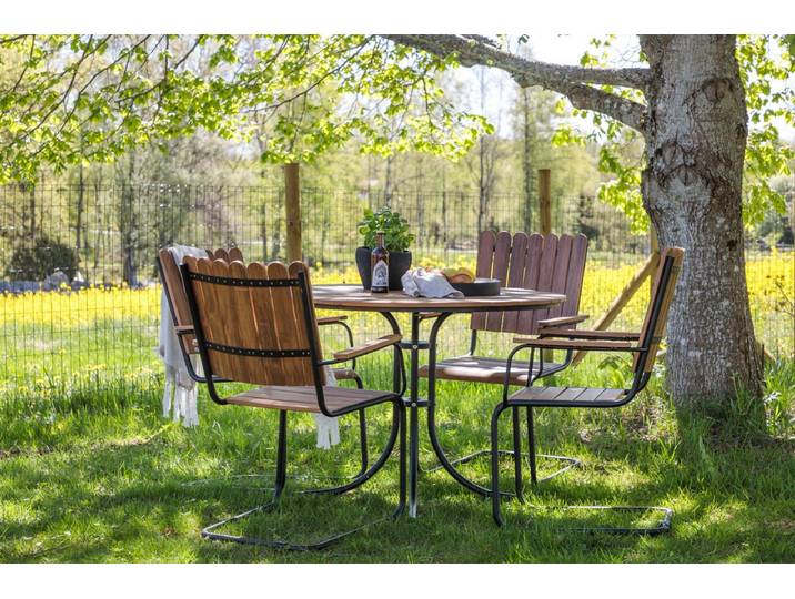 Garten Essgruppe Nativa – 5-teiliges Gartenmöbel-Set in 3 Farben verfügbar - Natur - Luxusbetten24