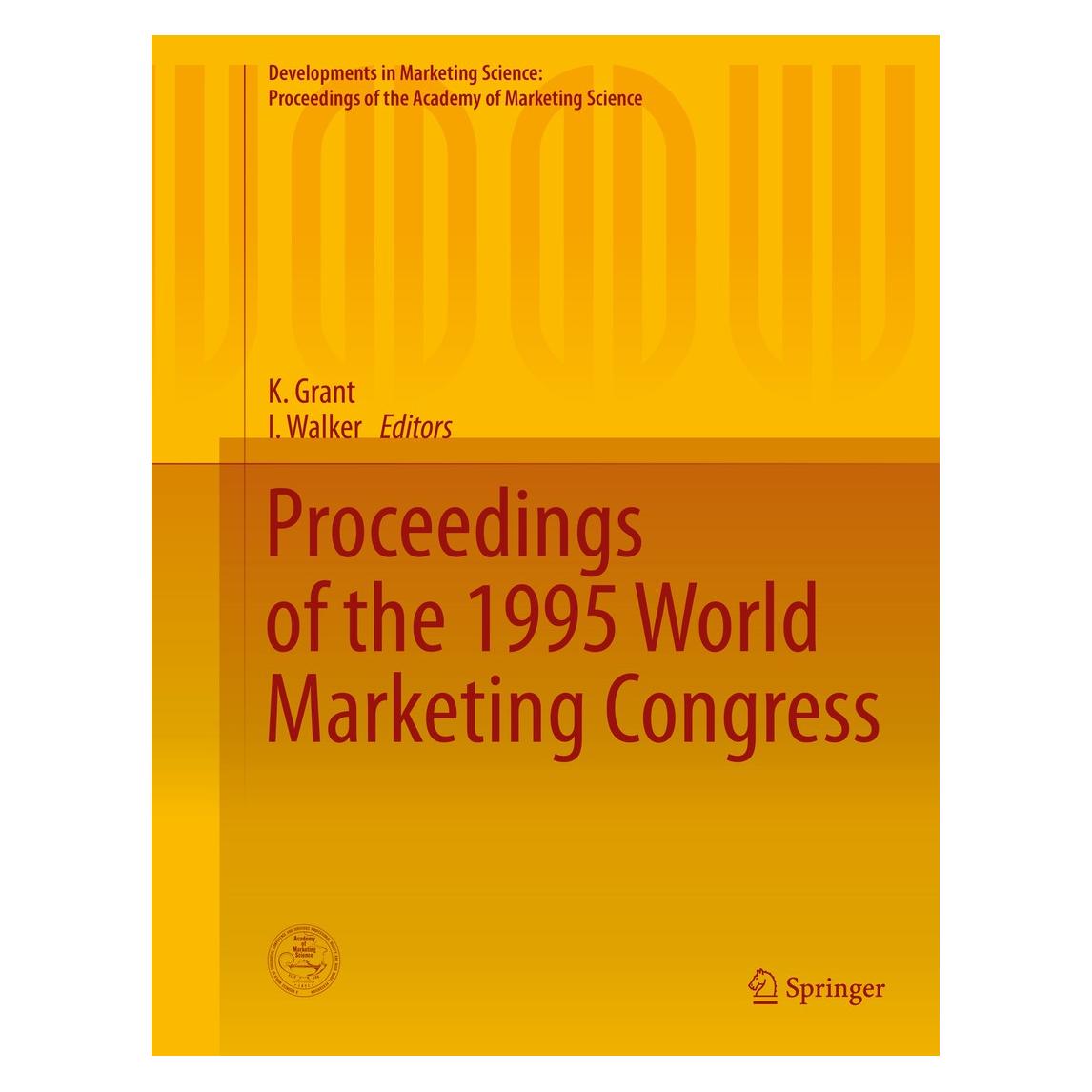 Springer Proceedings of the 1995 World Marketing (Englisch, Hardcover, I. Walker, K. Grant) (9783319173108)