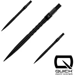 Harrows Quick Point Spitzen Schwarz Heavy Metal