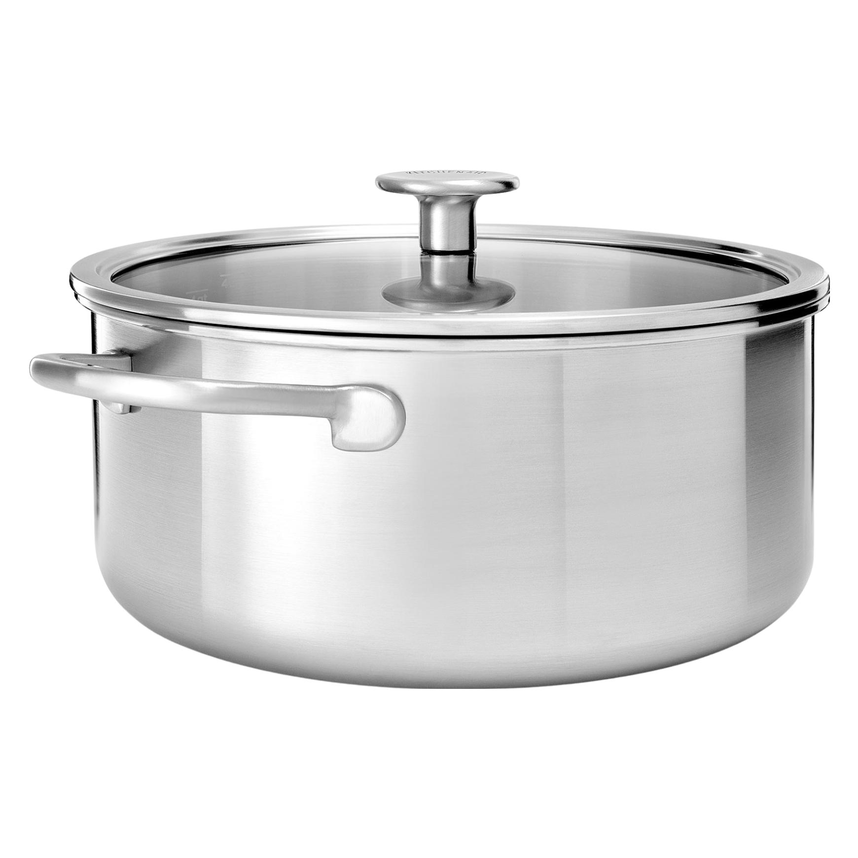 KitchenAid 3PLY Cvd Casserole 24cm / 4.91L Uncoated (Kochtopf, 24 x 10 cm) (CC003260-001)