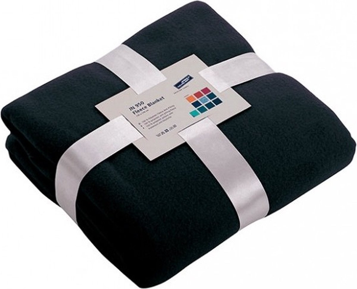 Set van 10 marineblauwe fleece dekens/plaids, 130 x 170 cm