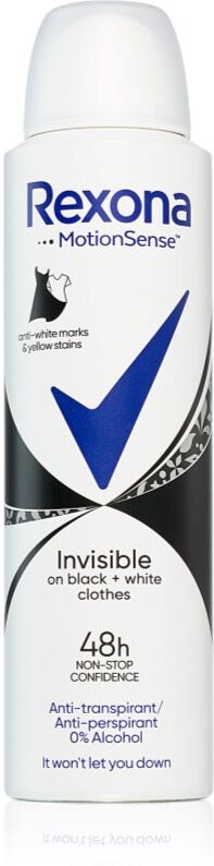Rexona Invisible Black and White Antitranspirant-Spray gegen Schweissflecken 150 ml