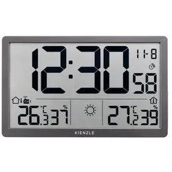 Kienzle, Wanduhr, Jumbo NEO LCD Wanduhr mit Wetterstation