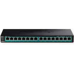 Trendnet Ethernet Switch Gigabit POE (16 Ports), Netzwerk Switch, Schwarz