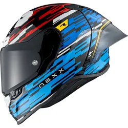 Nexx X.R3R Glitch Racer, Integralhelm - Blau/Rot/Schwarz - S