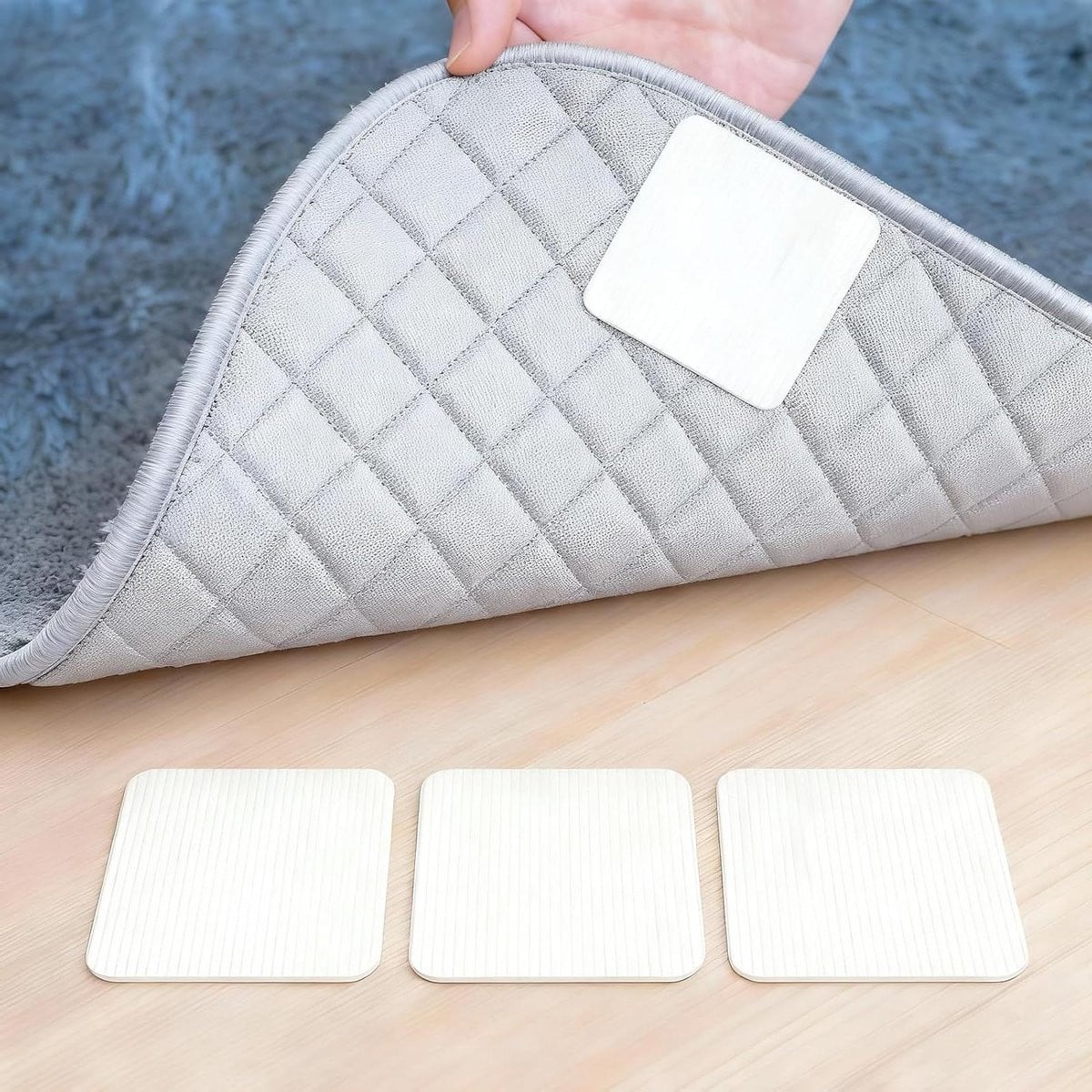 Antislip Tapijtgrijpers Wit - Herbruikbare Tapijtstabilisatoren - 10 x 10 cm