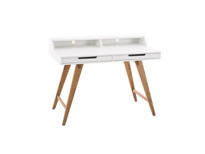 -CLP-Table de bureau Secrétaire Eaton en MDF Piètement Bois de Chêne-Array