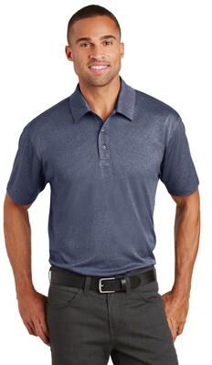 Port Authority K576 Trace Heather Polo Shirt in True Navy Blue size 2XL   Polyester