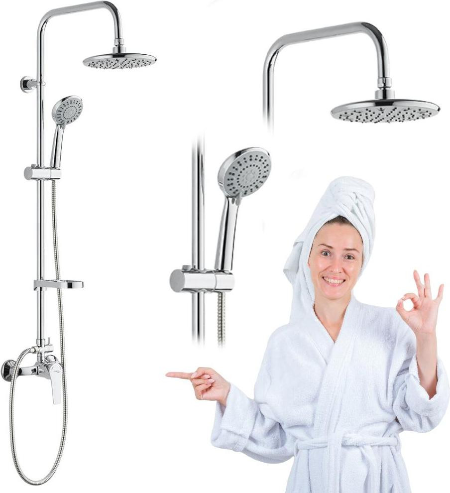 Kuchinox ENNA Ronde regendouche met chromen douchearmatuur