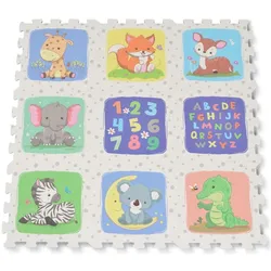 Moni, Spielteppich + Spielmatte, Puzzle-Spielmatte Safari 9-teilig (96 x 96 cm)