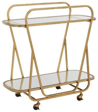 "Uttermost Swain Brass Serving Cart - Gold - 35.75"" H x 35.75"" W x 16.5"" D"