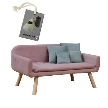 Rohrschneider Hundesofa Chicago mit Gratis-Beigabe rosa