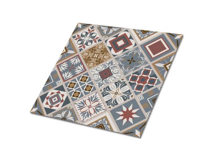 SELBSTKLEBENDE Wandfliesen 9 Stück 30x30 cm - Türkischer Patchwork