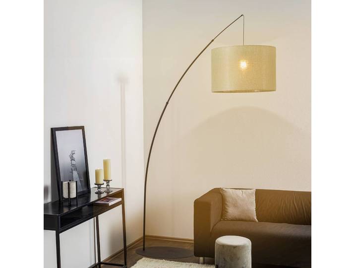 Bogenlampe Moby TK Lighting, grün, für Wohn- / Esszimmer, Metall, Stehlampe