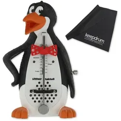Wittner Metronom Pinguin mechanisches Taktell mit Tuch (Metronom), Zubehör Instrumente, Weiss, Schwarz