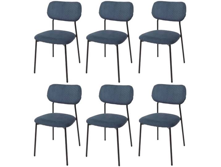 ESSZIMMERSTUHL Blau 6er-Set