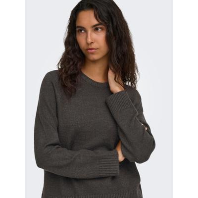 Strickpullover ONLY "ONLPRINCESS LS O-NECK RAGLAN KNT NOOS", Damen, Gr. S, braun (chocolate torte detail:melange), Strick, Obermaterial: 50% Viskose, 27% Nylon, 23% Polyester, meliert, regular fit normal, Rundhals, Pullover Strickpullover,...