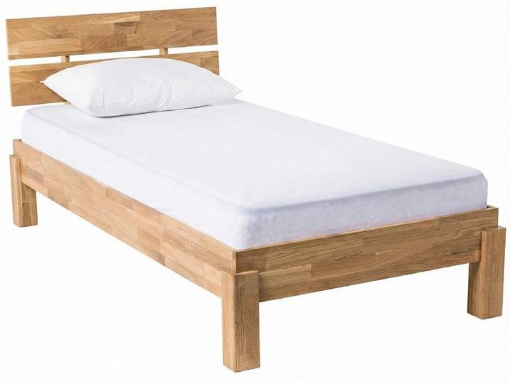 Bett NEVEN 120x200cm massives holz eiche