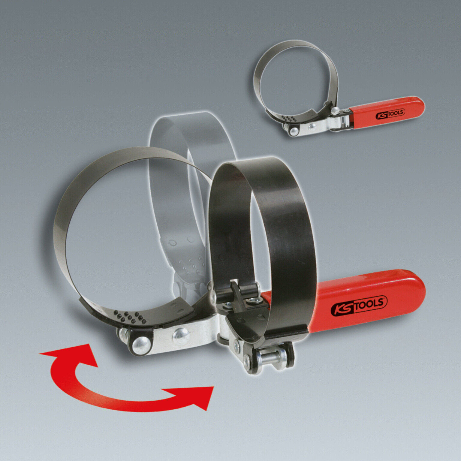 KS Tools Ölfilterbandschlüssel, stufenlos, Ø 60-70mm (150.9377)