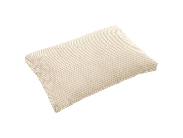 Coussin en pointe Beige 60 x 40cm Velours côtelé Catia