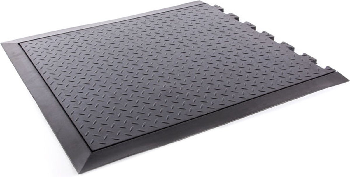 Rubbermagazijn Werkplaatsmat Anti-vermoeidheidsmat Eindstuk 78 x 71 cm