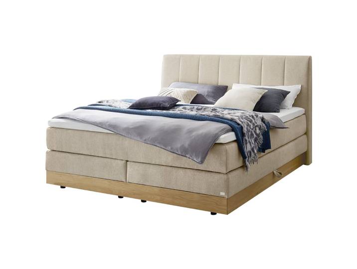 Hasena Boxspringbett Pedrosa sand Stoff 180 x 200 cm - Boxspringbett
