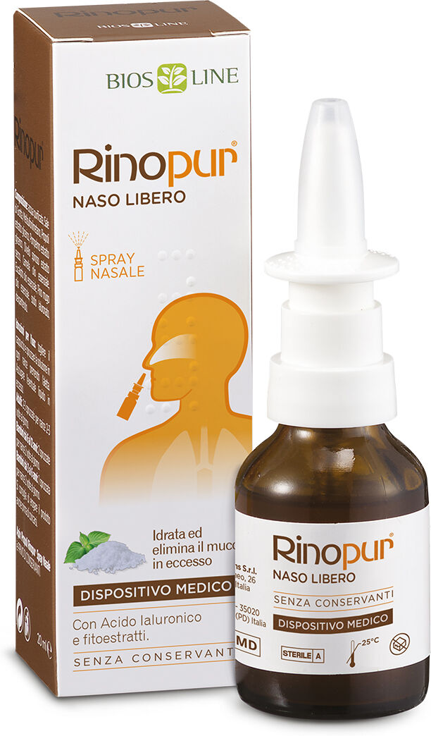 BIOS LINE SpA Rinopur, Naso Libero Spray Nasale, 20 ml