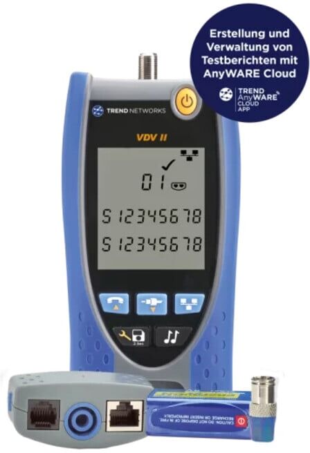 TREND Networks Testeur de câblage BT/fonction rapport VDV II BT (R158007)