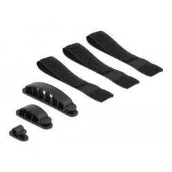 Delock Kabel-Halteclips Kunststoff Schwarz flexibel 6 St. 18393