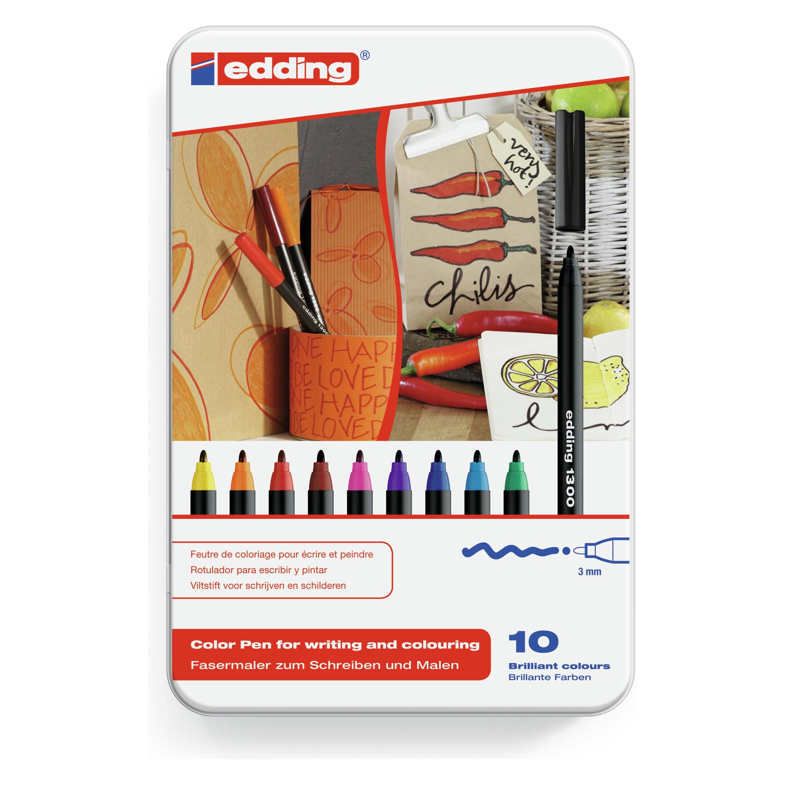 Edding 1300 - Malfaserstifte (10x) (1300-E10)