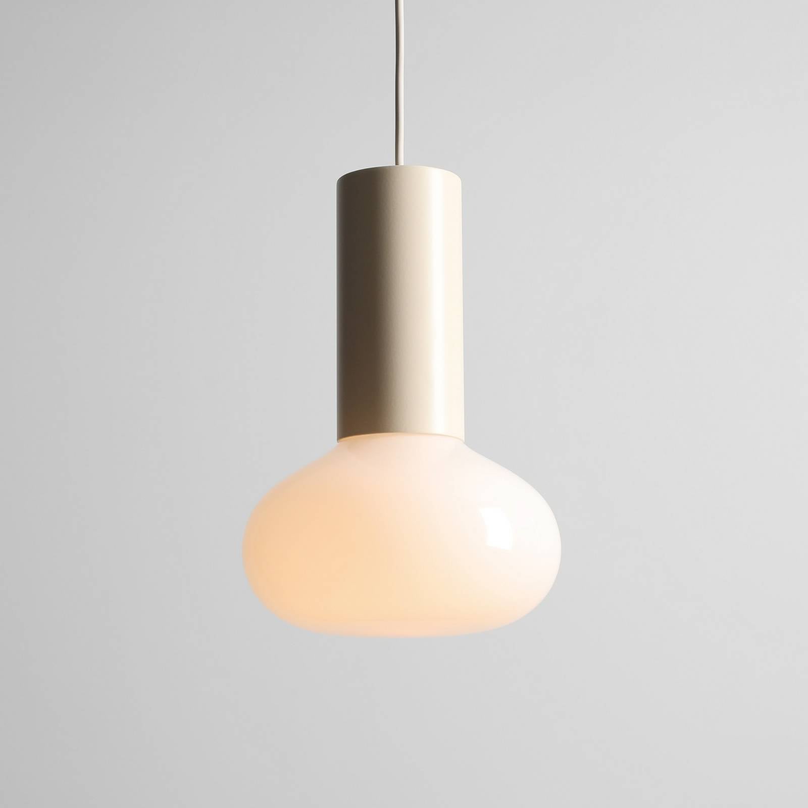 Glas Hängelampe Flo ALDEX, dimmbar, creme / amber, für Wohn- / Esszimmer, Metall, Design, Pendelleuchte
