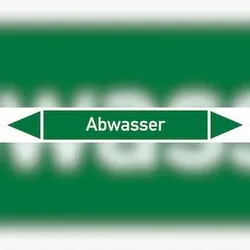 Rohrleitungskennzeichnung, Abwasser - 100x15 mm Folie selbstklebend