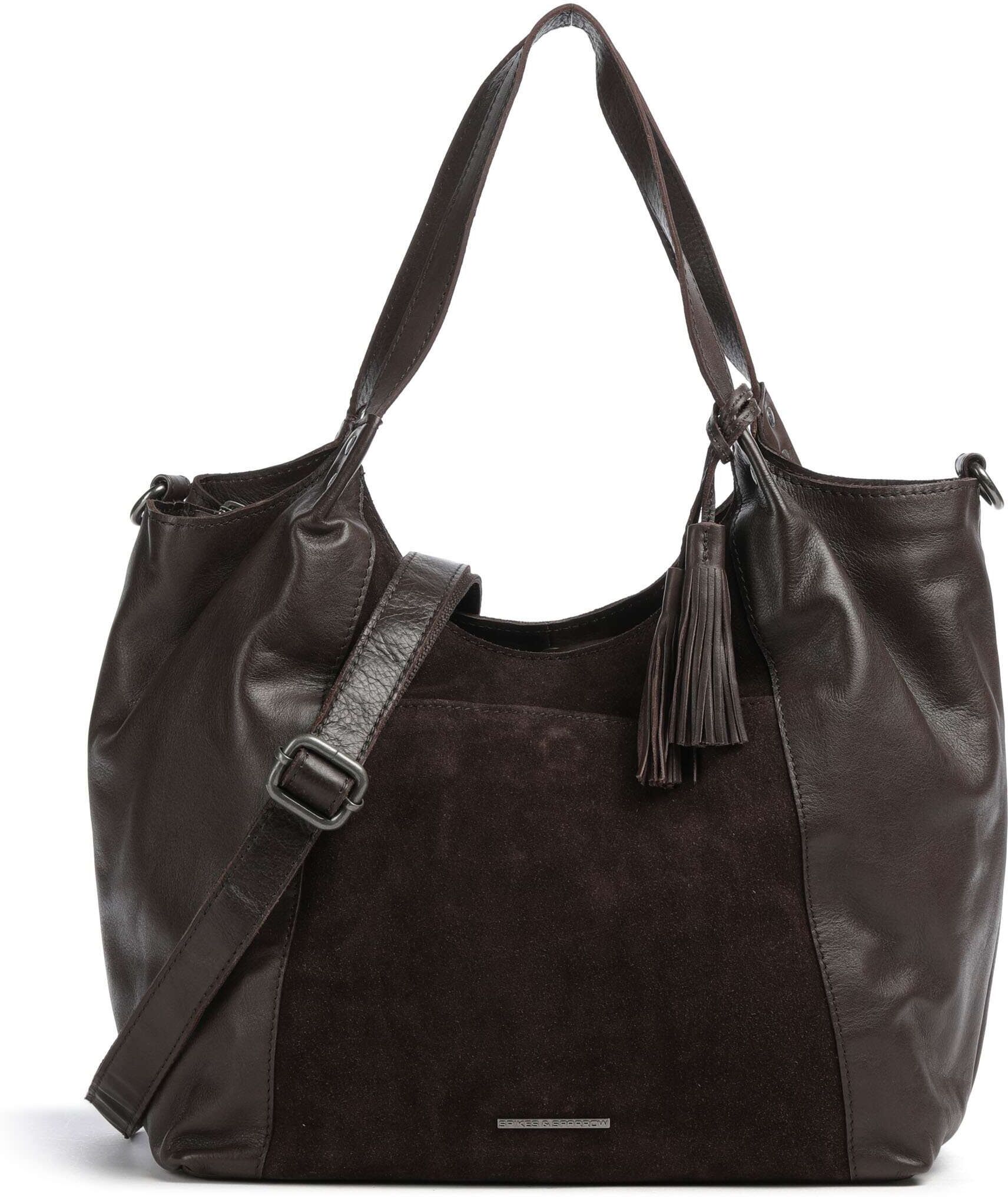 Spikes & Sparrow Suede Mix Ryana   Boodschappentas   bruin