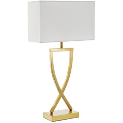 tectake Tischleuchte Avina, modernes Design, 60W - messingfarben messingfarben