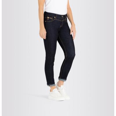 Slim-fit-Jeans MAC "RICH SLIM", Damen, Gr. 46, Länge 30, blau (fashion rinsed d683), Denim/Jeans, Obermaterial: 71% Baumwolle, 16% Polyester, 11% Modal, 2% Elasthan, slim fit lang, Jeans Slim-fit-Jeans, mit Stretch