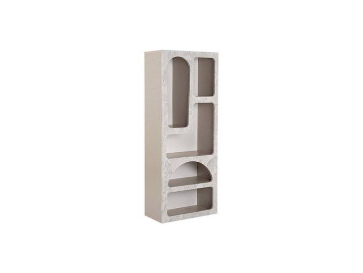 Etagère avec 5 niches - Effet marbre gris - LUELA