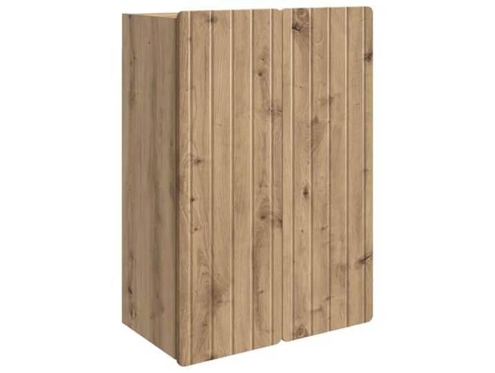 Todiikf Wandschrank Holzwerkstoff 66x34,5x92 cm Hängeschrank Vintage Platzsparender Hängeschrank fürs Wohnzimmer mit 2 Türen und 2 Fächern für strukturierte Aufbewahrung im Vintage-Design.