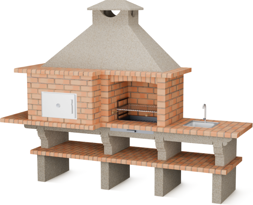 My-Barbecue Forno de Pão e Churrasqueira em Tijolo AV357F - Direito