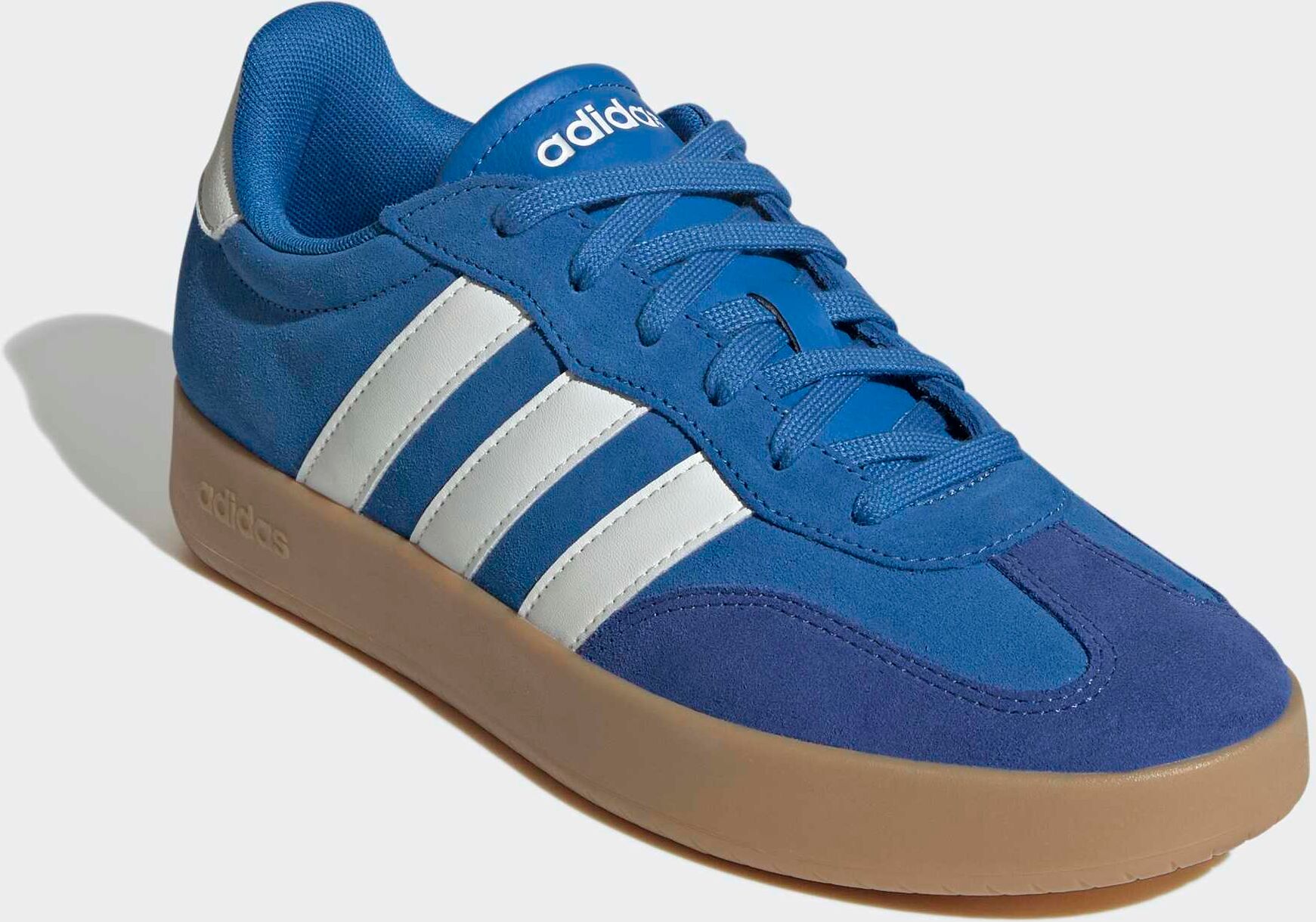 Sneaker ADIDAS SPORTSWEAR "BARREDA", Herren, Gr. 46, blau (bright royal, core weiß, royal blau), Leder, Synthetik, Schuhe Sneaker, inspiriert vom Design des adidas handball spezial bright royal, core weiß, royal blau 46
