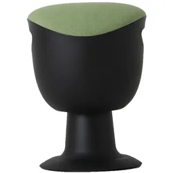 PROREGAL Multibeweglicher Drehhocker Chicago | Sitzhöhe 46-56cm | Tragfähigkeit 110kg | Polstersitze, Kunststoff-Tellerfuß & Griffmulde | Grün