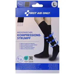 FIRST AID ONLY® Kompressionsstrümpfe, geschlossene Spitze schwarz Größe L 1 St.