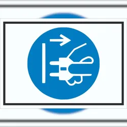 HB-Druck Netzstecker ziehen Symbol Schild A6 (105x148mm)