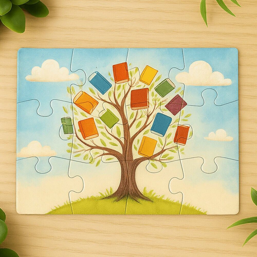 Ocadeau Puzzle bois 12 Pcs rectangle