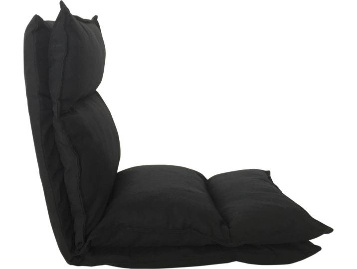 Rebecca Mobili Siège de fauteuil en métal et polyester noir