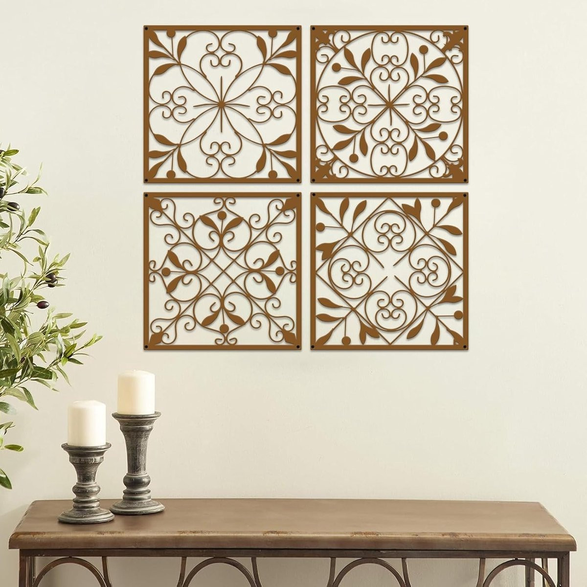 Rustieke Wanddecoratie voor Boerderijstijl - Metalen Hollow Cut Decor voor Woonkamer, Slaapkamer en Keuken