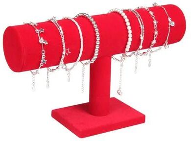 Uplift Essentials Velvet Bracelet Display Stand red