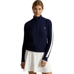 RALPH LAUREN Pullover Half-Zip, navy/weiss
