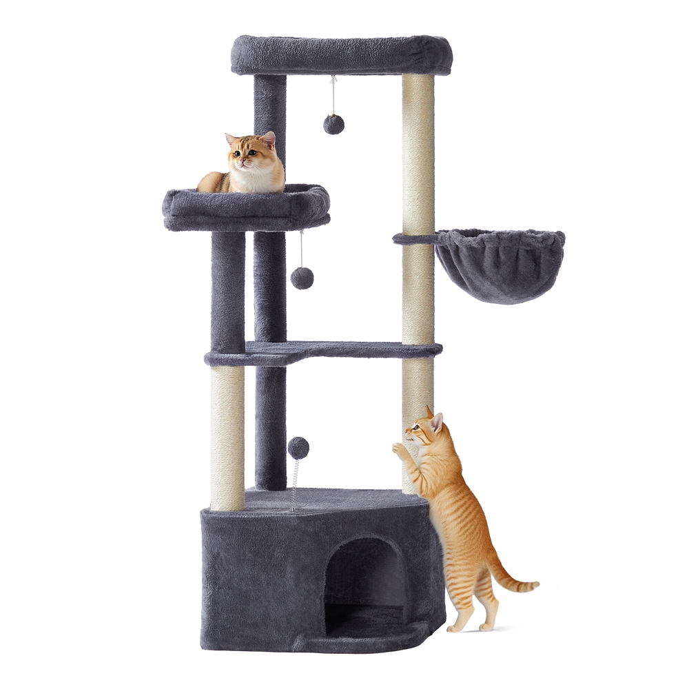 Feandrea Kratzbaum, Katzenbaum, Katzenkratzbaum mit Plüschbällen PCTB35009G02