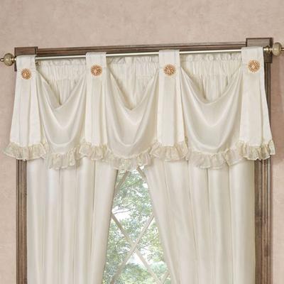 Touch of Class Cameo Lace Swag Valance Pearl 72 x 20, 72 x 20, Pearl