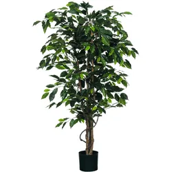 ReinigungsBerater, Kunstpflanzen, Künstliche Pflanze Ficus Benjamina 150cm Grün ohne Übertopf (150 cm)